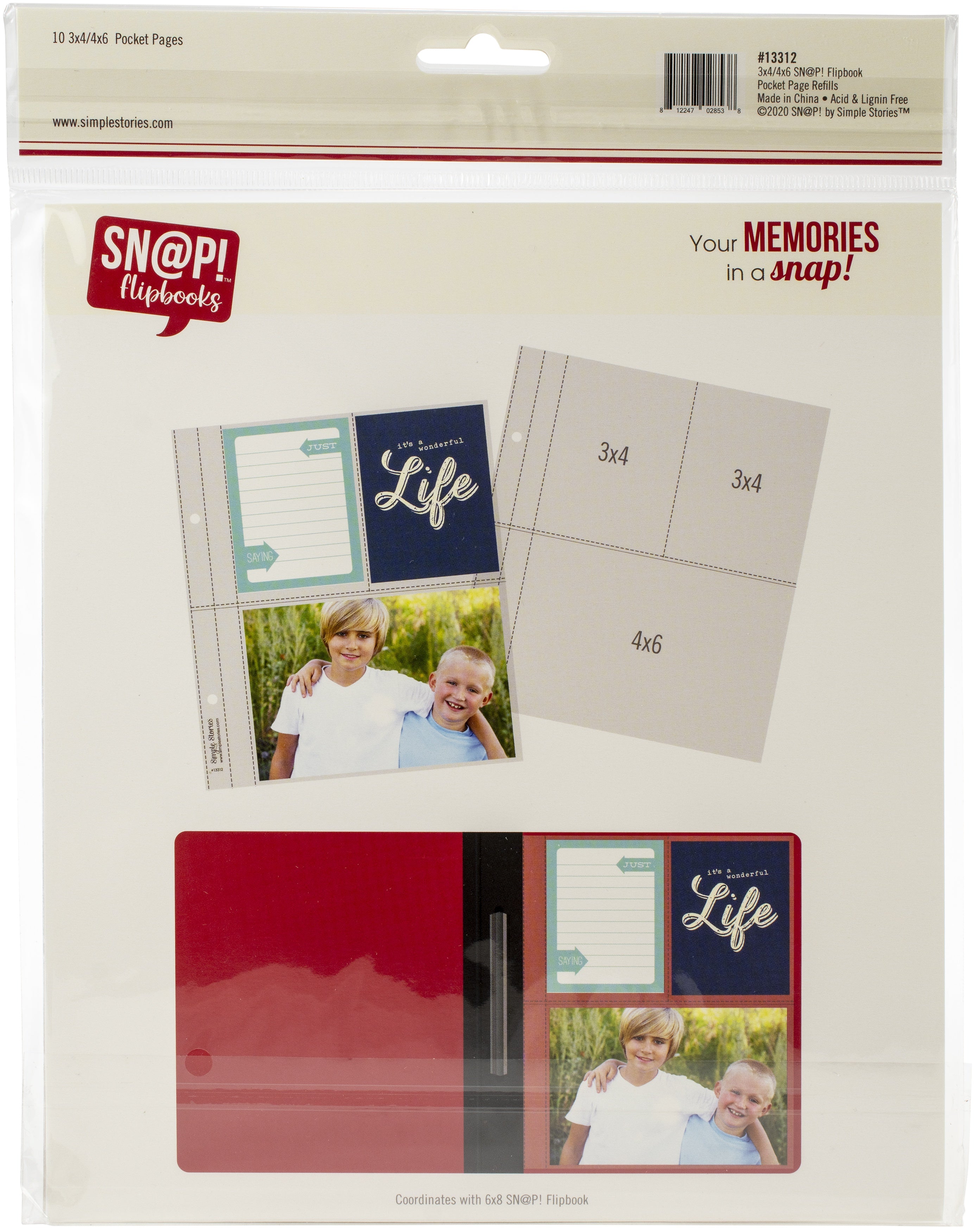 Sn@p! Pocket Pages For 6"x8" Flipbooks -4"x6" & 3"x4" Pockets