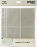 Sn@p! Pocket Pages For 6"x8" Flipbooks -3"x4" Pockets