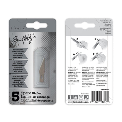 Tim Holtz Retractable Craft Knife Refill Blades 5/Pkg-For 3356E