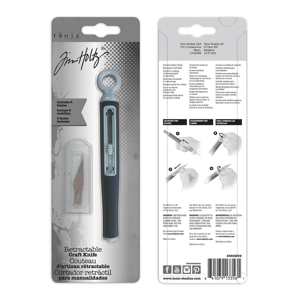 Tim Holtz Retractable Craft Knife-With 3 Blades