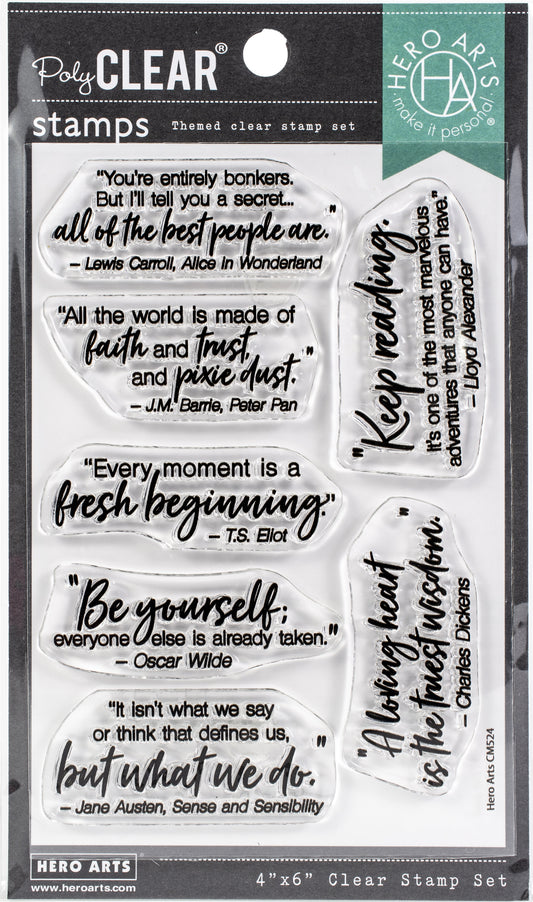 Hero Arts Clear Stamps 4"X6"-Literary Quotes