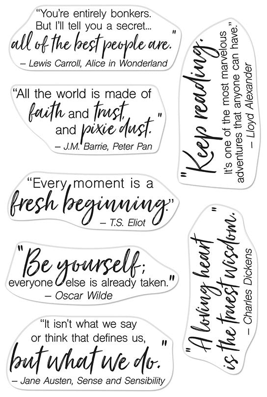 Hero Arts Clear Stamps 4"X6"-Literary Quotes