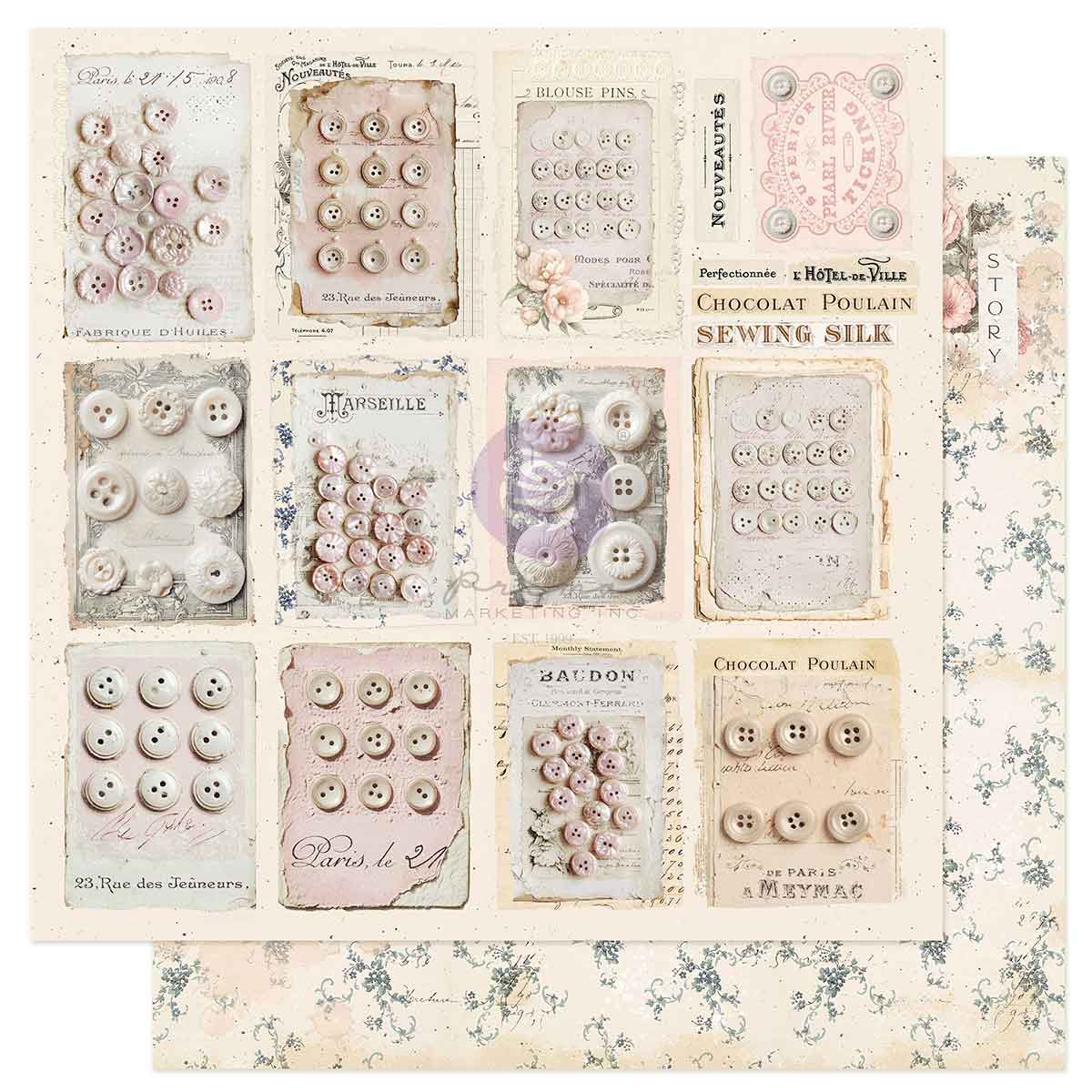 Buttons & Keepsakes - 12x12 Paper Pad