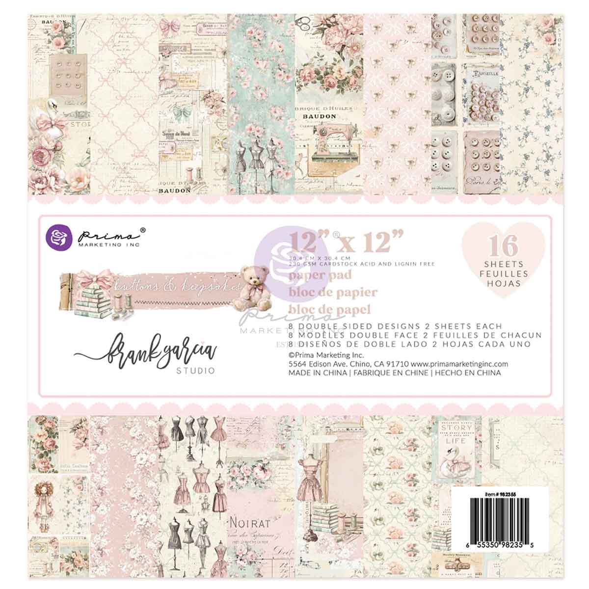 Buttons & Keepsakes - 12x12 Paper Pad