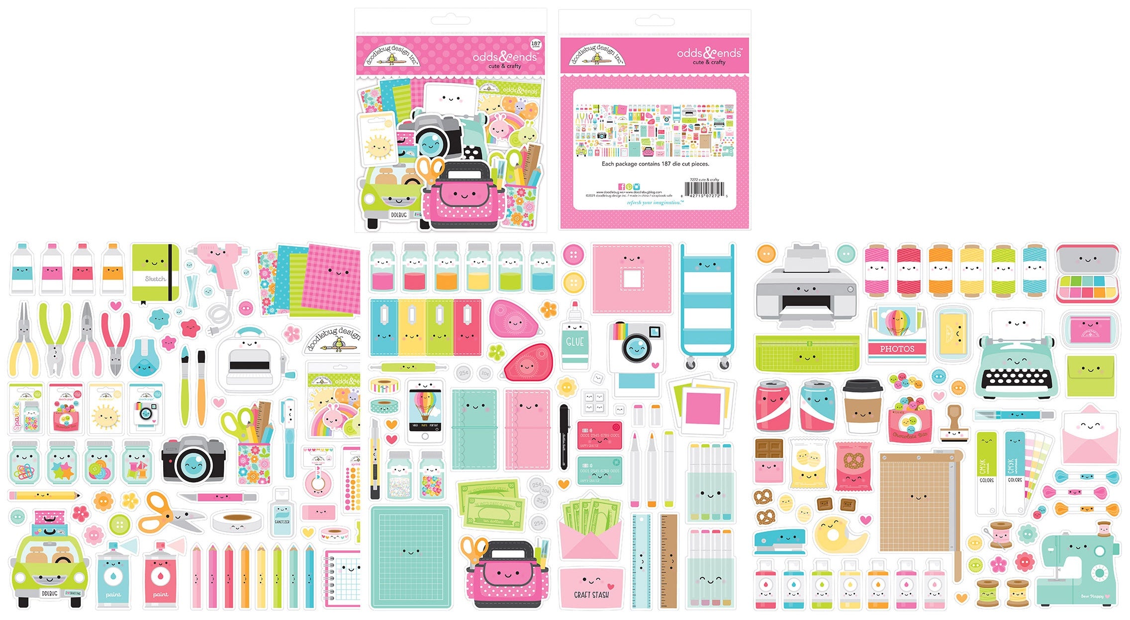 Doodlebug Cute & Crafty Odds & Ends Die-Cuts
