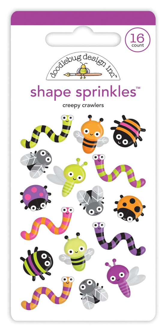 Doodlebug Creepy Crawlers Sprinkles Enamel Shapes