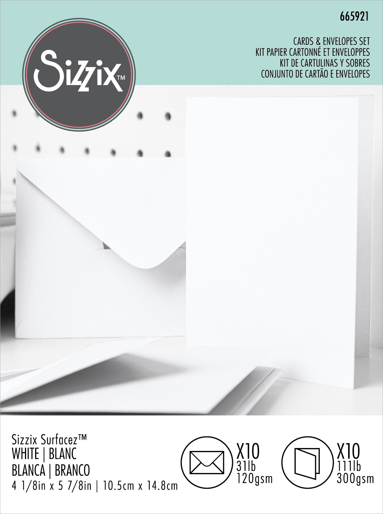 Surfacez Card & Envelope Pack A6 10/Pkg-White