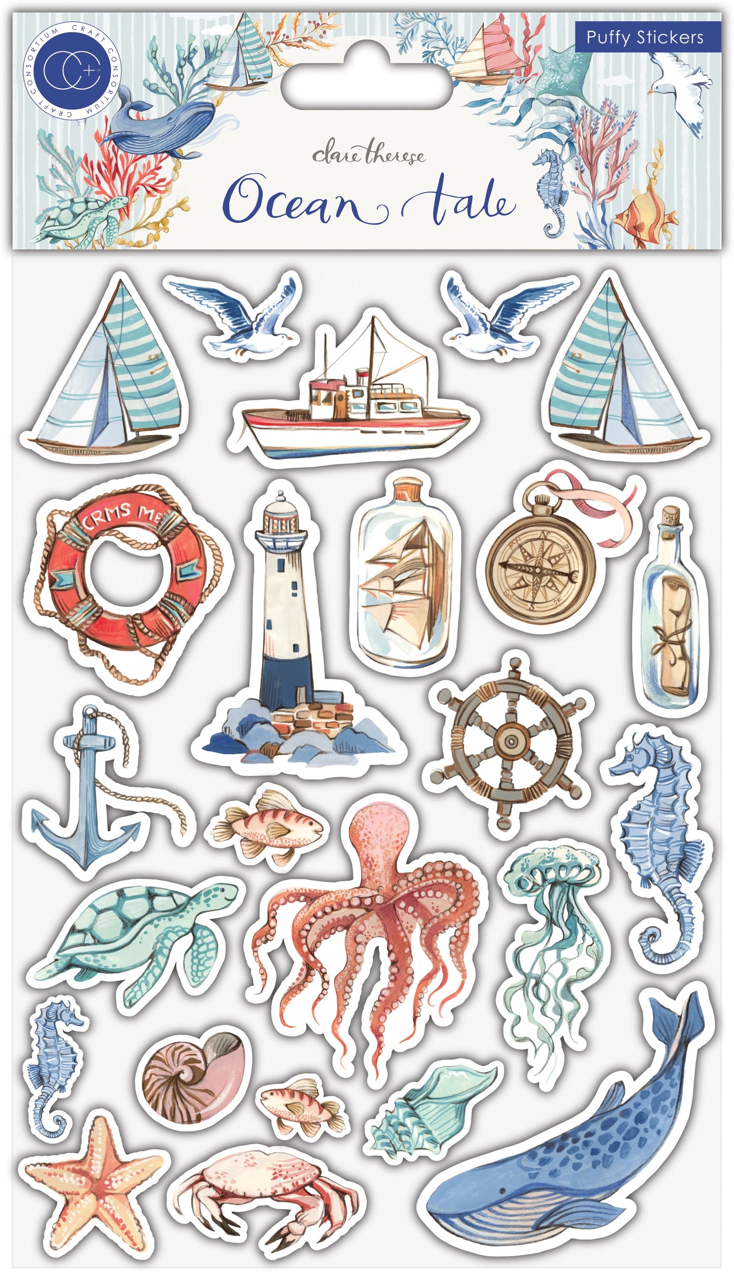 Craft Consortium Ocean Tale Puffy Sticker