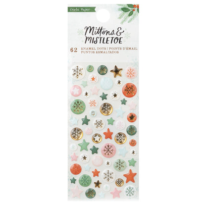 Mittens & Mistletoe Enamel Dots