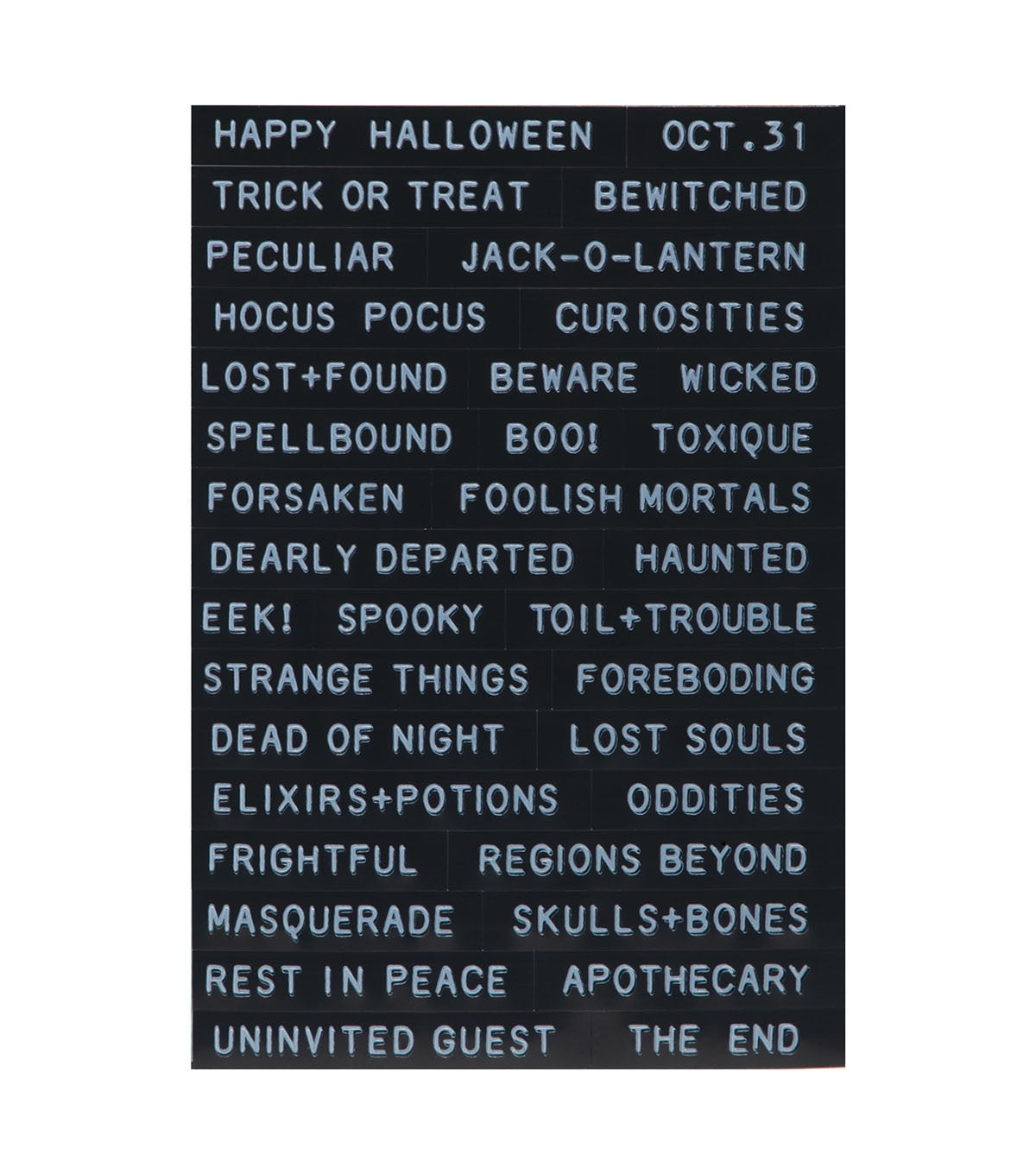 Tim Holtz Idea-Ology Sentiments Label Stickers -Halloween