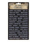 Tim Holtz Idea-Ology Sentiments Label Stickers -Halloween