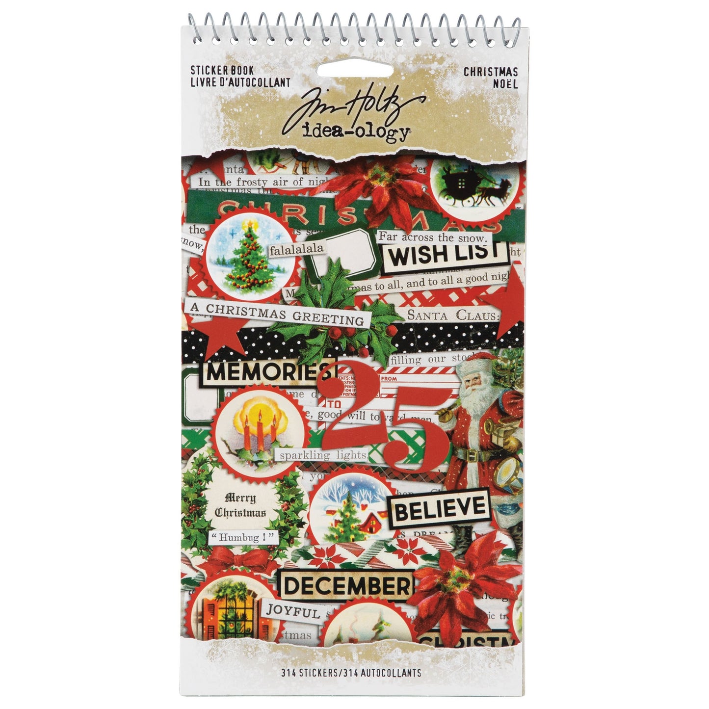 Tim Holtz Idea-Ology Sticker Book -Christmas