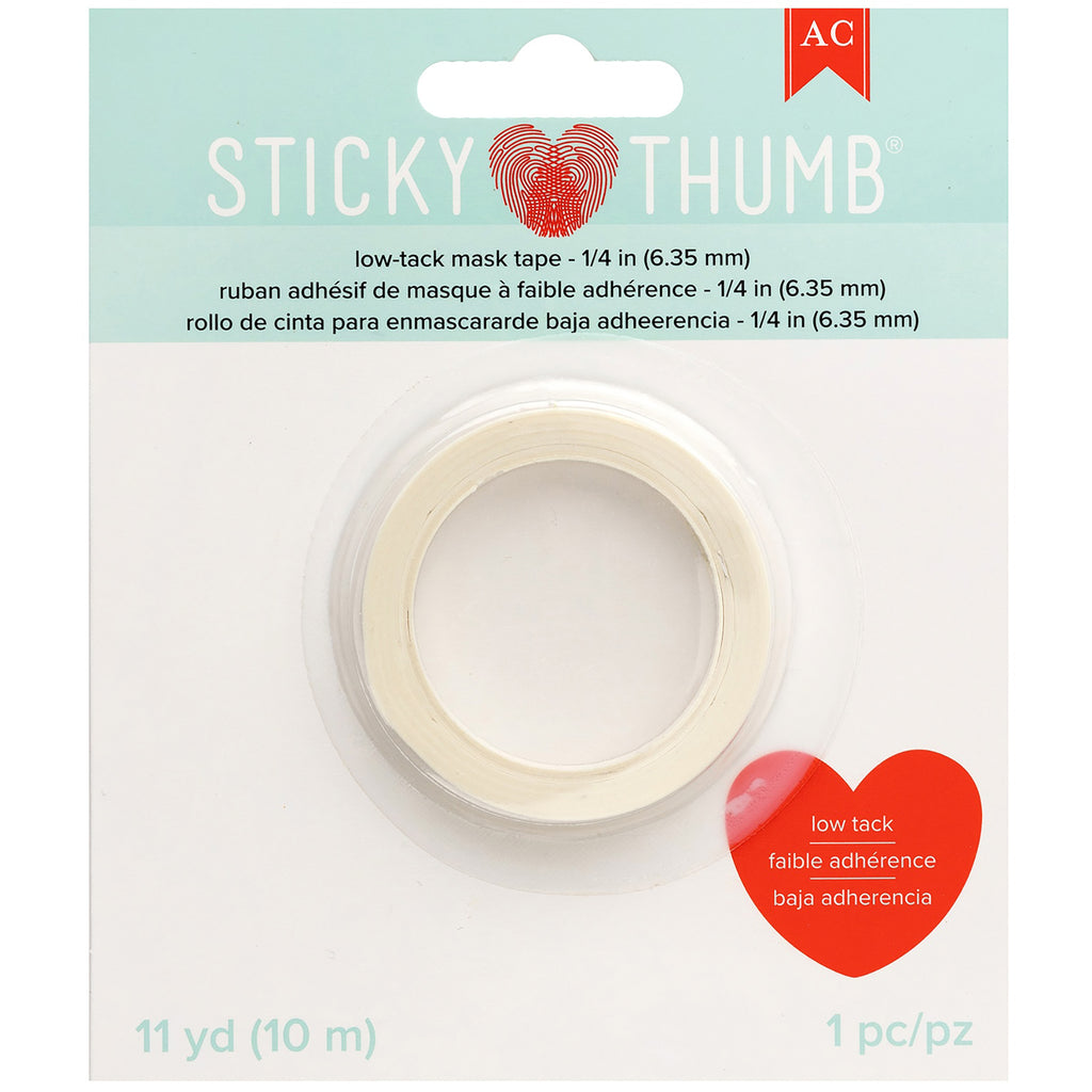 Sticky Thumb Low Tack Mask Tape 11 Yards-0.25"