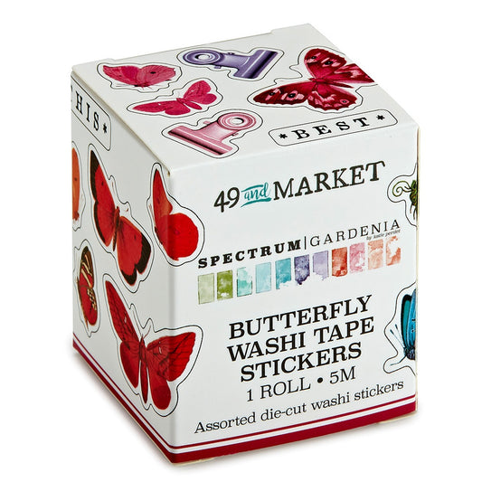 49 & Market Spectrum Gardenia Washi Sticker Roll- Butterfly