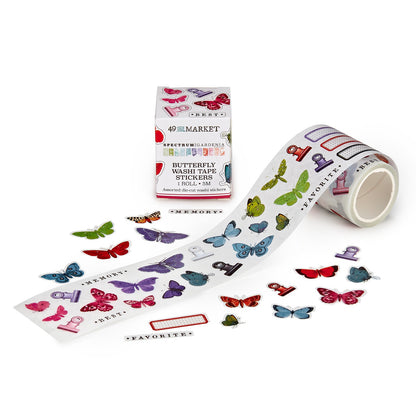 49 & Market Spectrum Gardenia Washi Sticker Roll- Butterfly