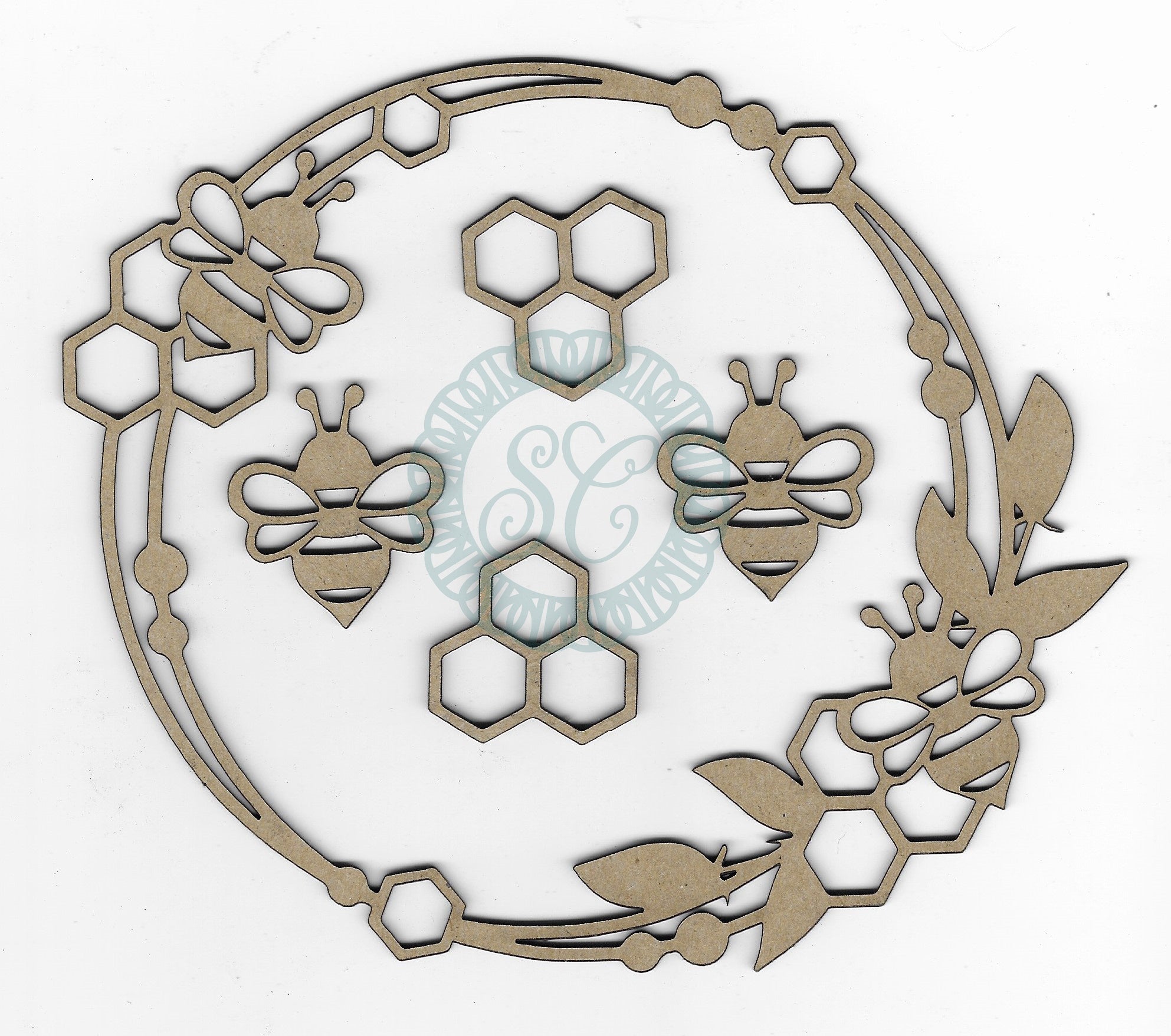 Scrapaholics Laser Cut Chipboard  Thick-Bee Frame Set