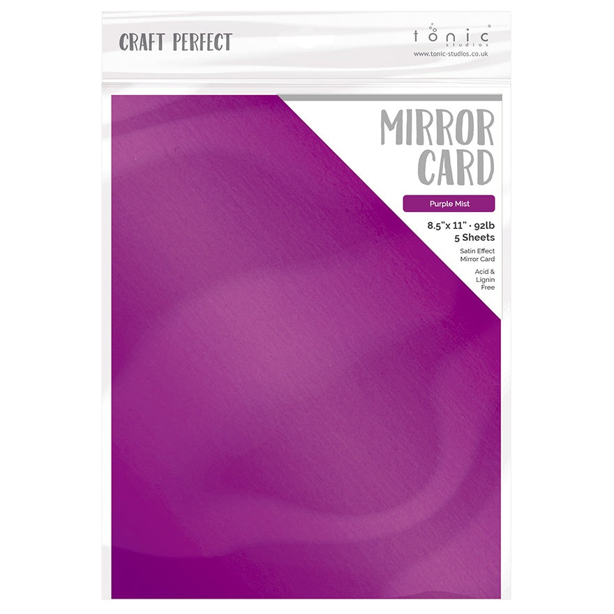 Craft Perfect Satin Mirror Cardstock 8.5"x11"-Satin -Purple Mist