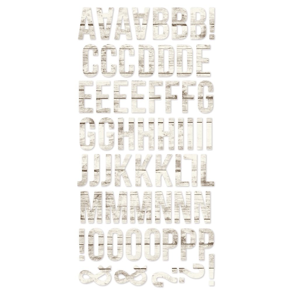 Simple Stories Color Vibe Foam Alpha Stickers Woods - Aspen