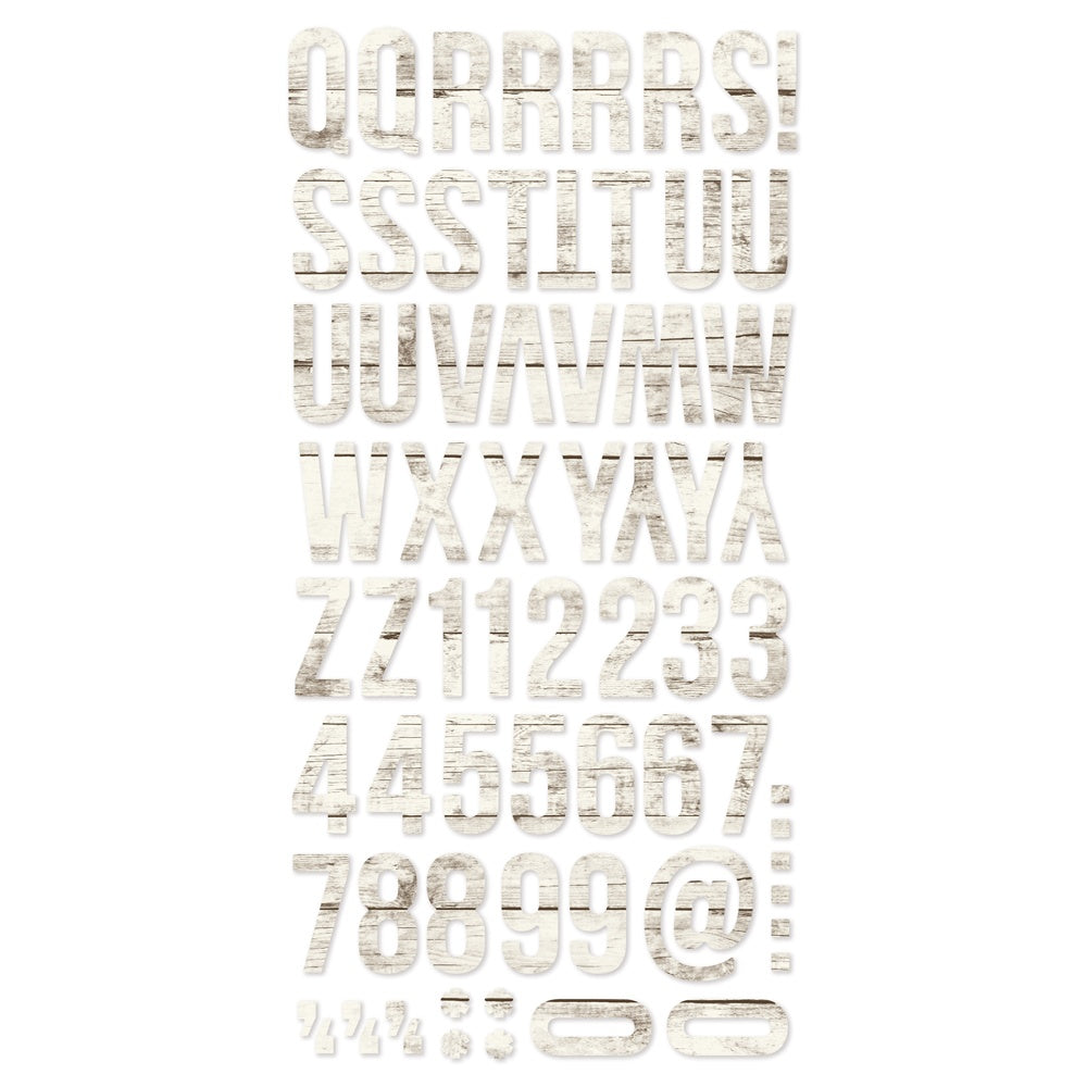 Simple Stories Color Vibe Foam Alpha Stickers Woods - Aspen