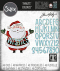Thinlits Dies By Tim Holtz -Santa Greetings Colorize