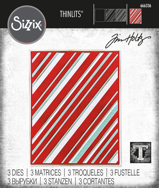 Sizzix Thinlits Dies By Tim Holtz 3/Pkg-Layered Stripes