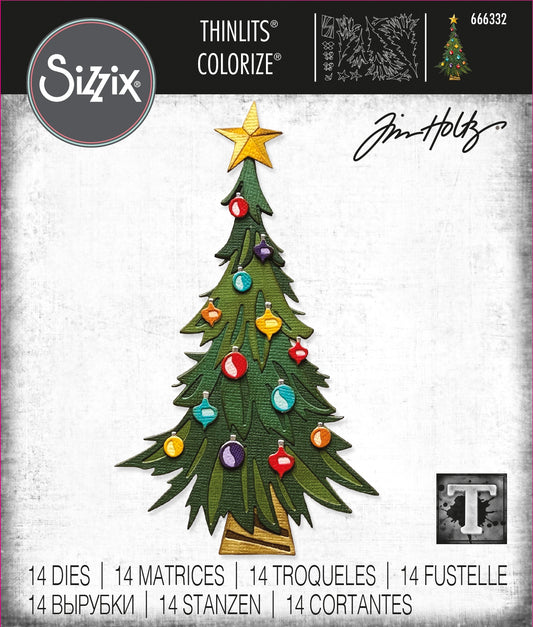 Sizzix Thinlits Dies By Tim Holtz 14/Pkg-Trim A Tree Colorize