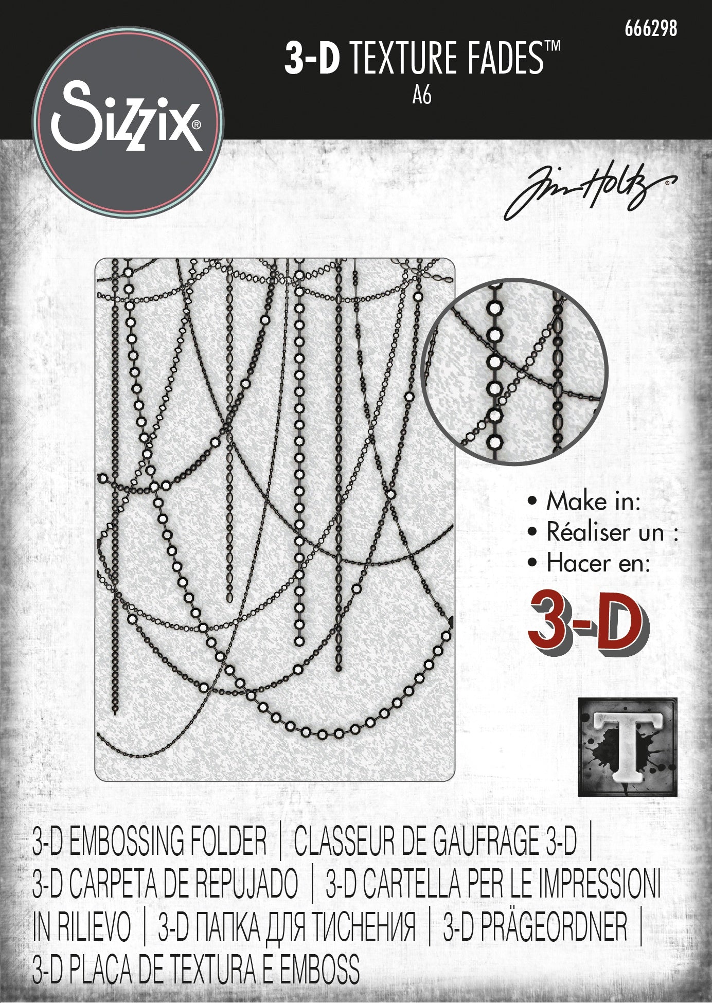 3D Texture Fades Embossing Folder By Tim Holtz-Sparkle