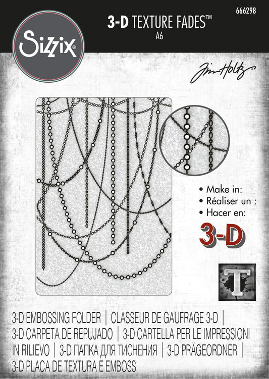 Sizzix 3D Texture Fades Embossing Folder By Tim Holtz-Sparkle