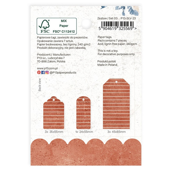 P13 Sea La Vie Double-Sided Cardstock Tags -#03