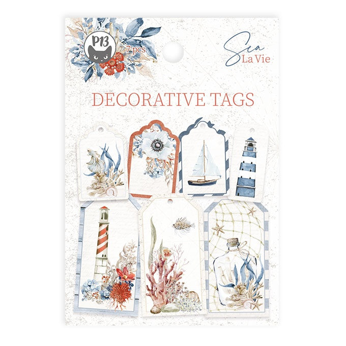 P13 Sea La Vie Double-Sided Cardstock Tags -#03