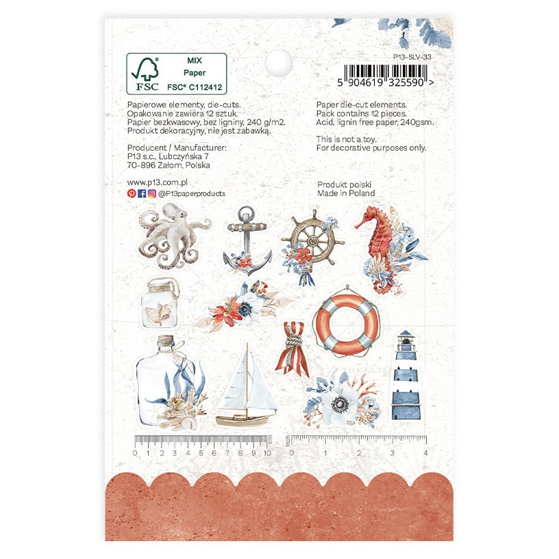 P13 Sea La Vie Cardstock Die-Cuts -Elements