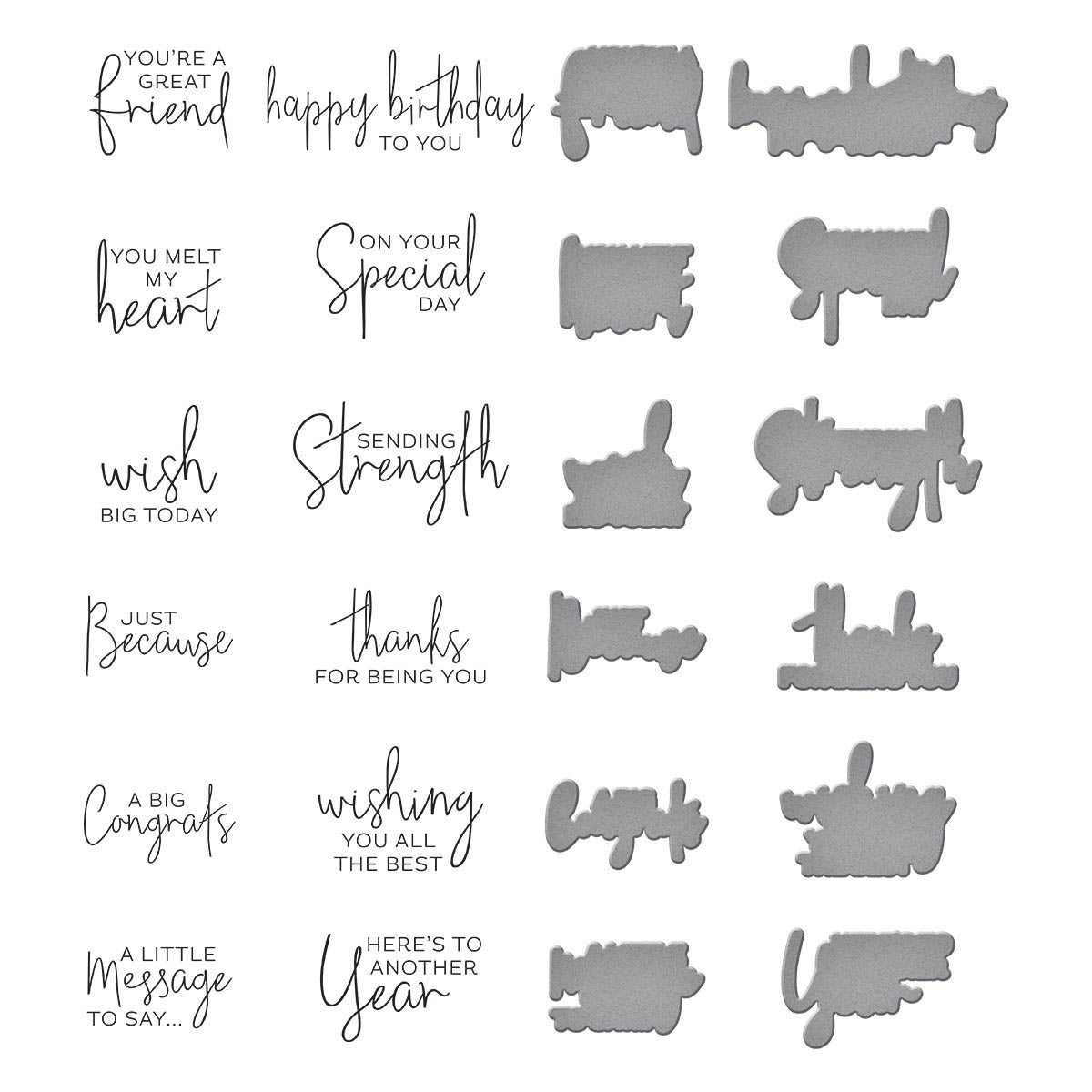 Spellbinders BetterPress Letterpress Press Plates & Dies Set-A Little Message