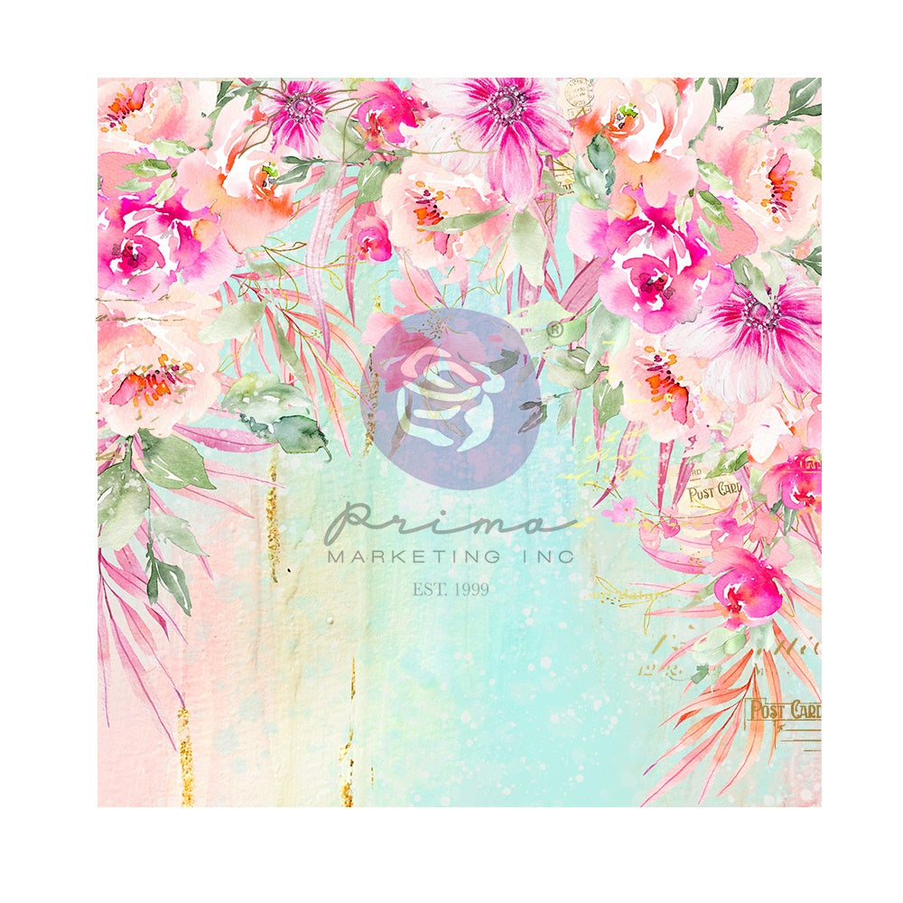 Prima Postcards From Paradise -Floral Paradise, W/Foil Details