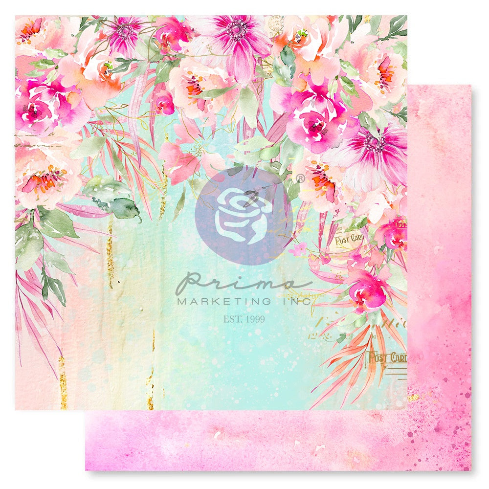 Prima Postcards From Paradise -Floral Paradise, W/Foil Details