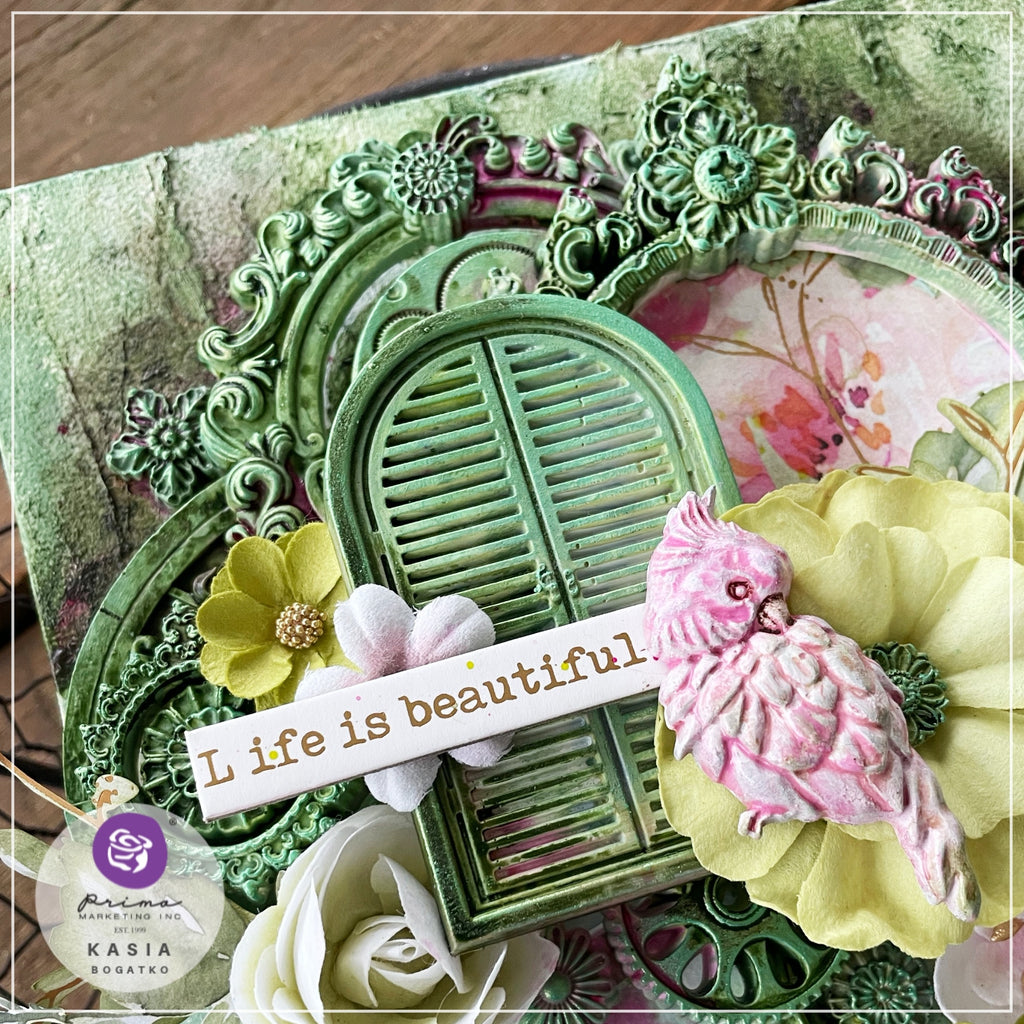 Prima Postcards From Paradise -Floral Paradise, W/Foil Details