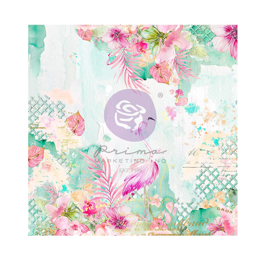 Prima Postcards From Paradise -Paradise, W/Foil Details