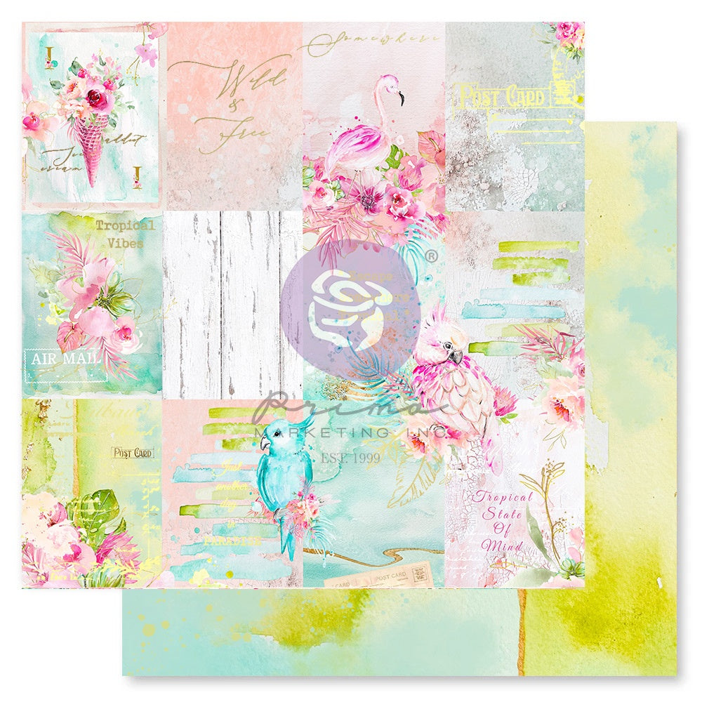 Prima Postcards From Paradise -Tropical Vibes, W/Foil Details