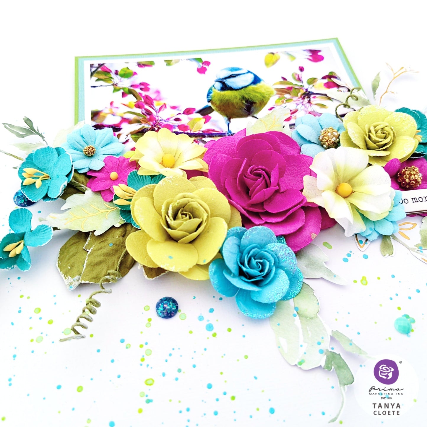 Prima Postcards From Paradise Paper Flowers - Harmony