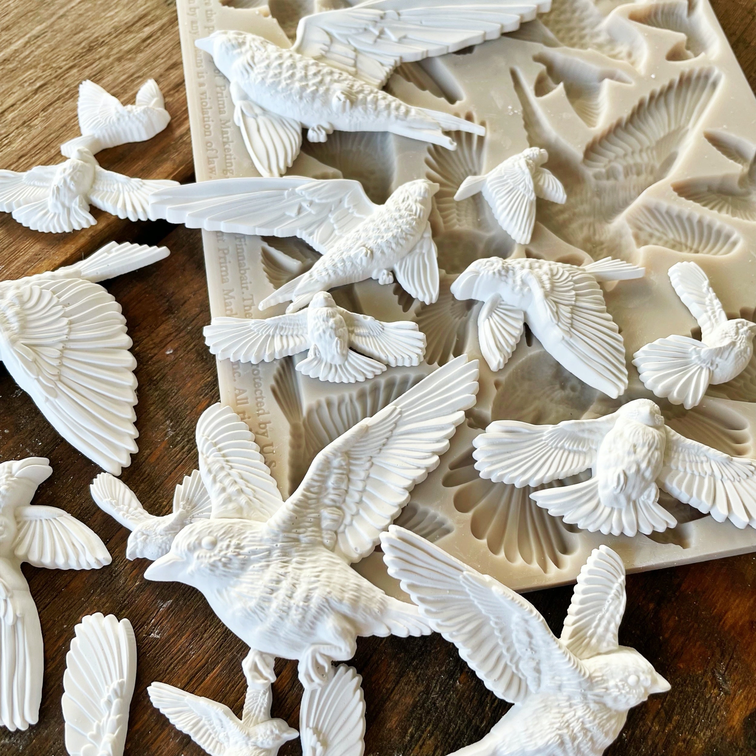 Finnabair Decor Moulds -Flocking Birds