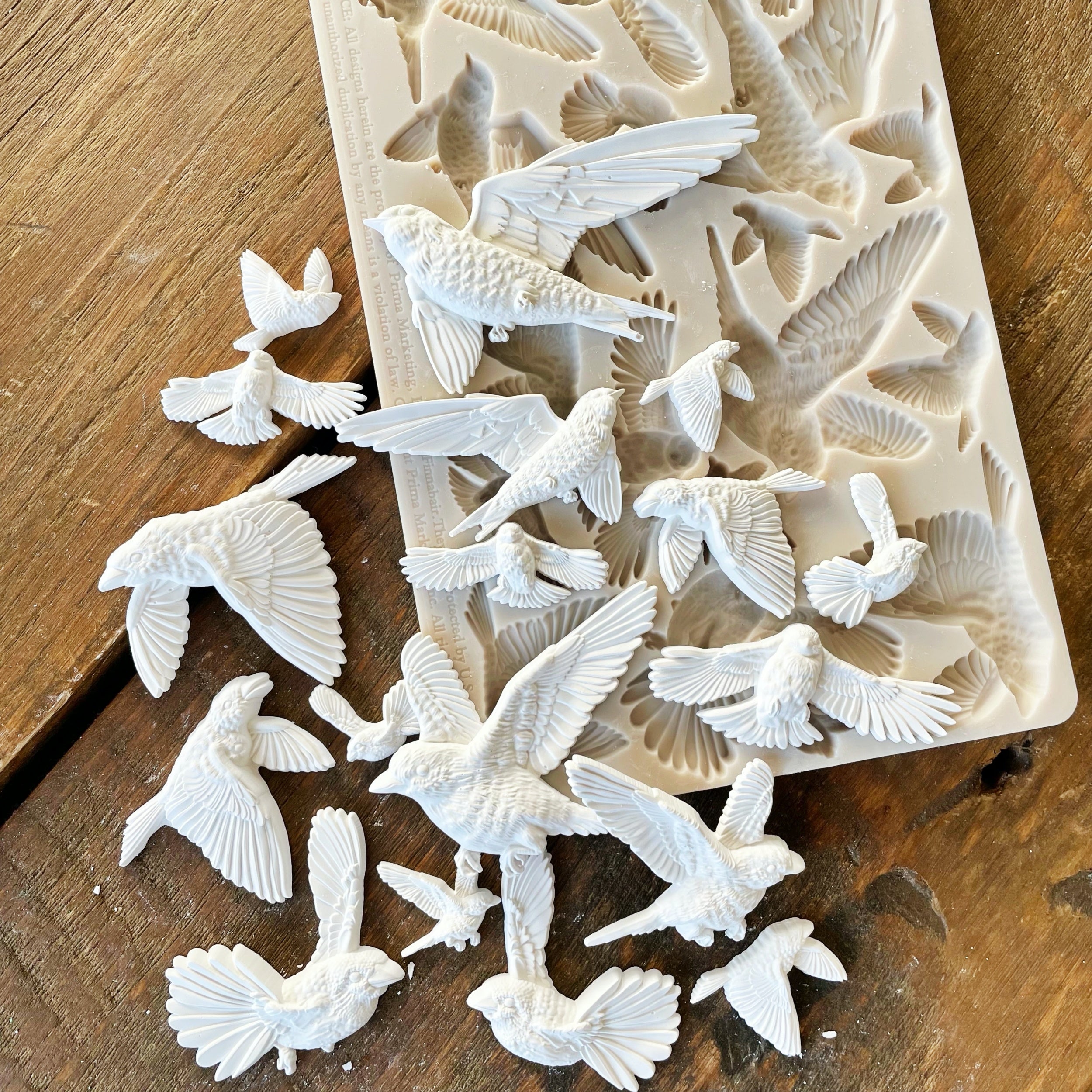 Finnabair Decor Moulds -Flocking Birds
