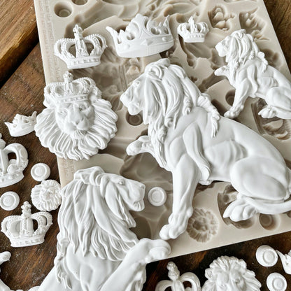 Finnabair Decor Moulds -Regal Lions