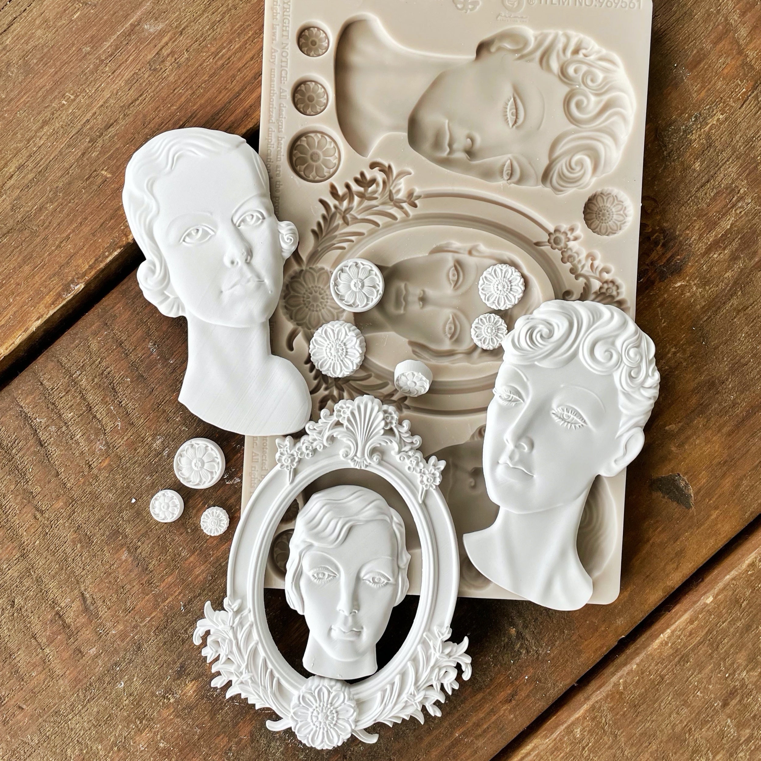 Finnabair Decor Moulds -Vintage Ladies