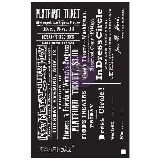 Finnabair Stencil 6"X9"-Theater Night