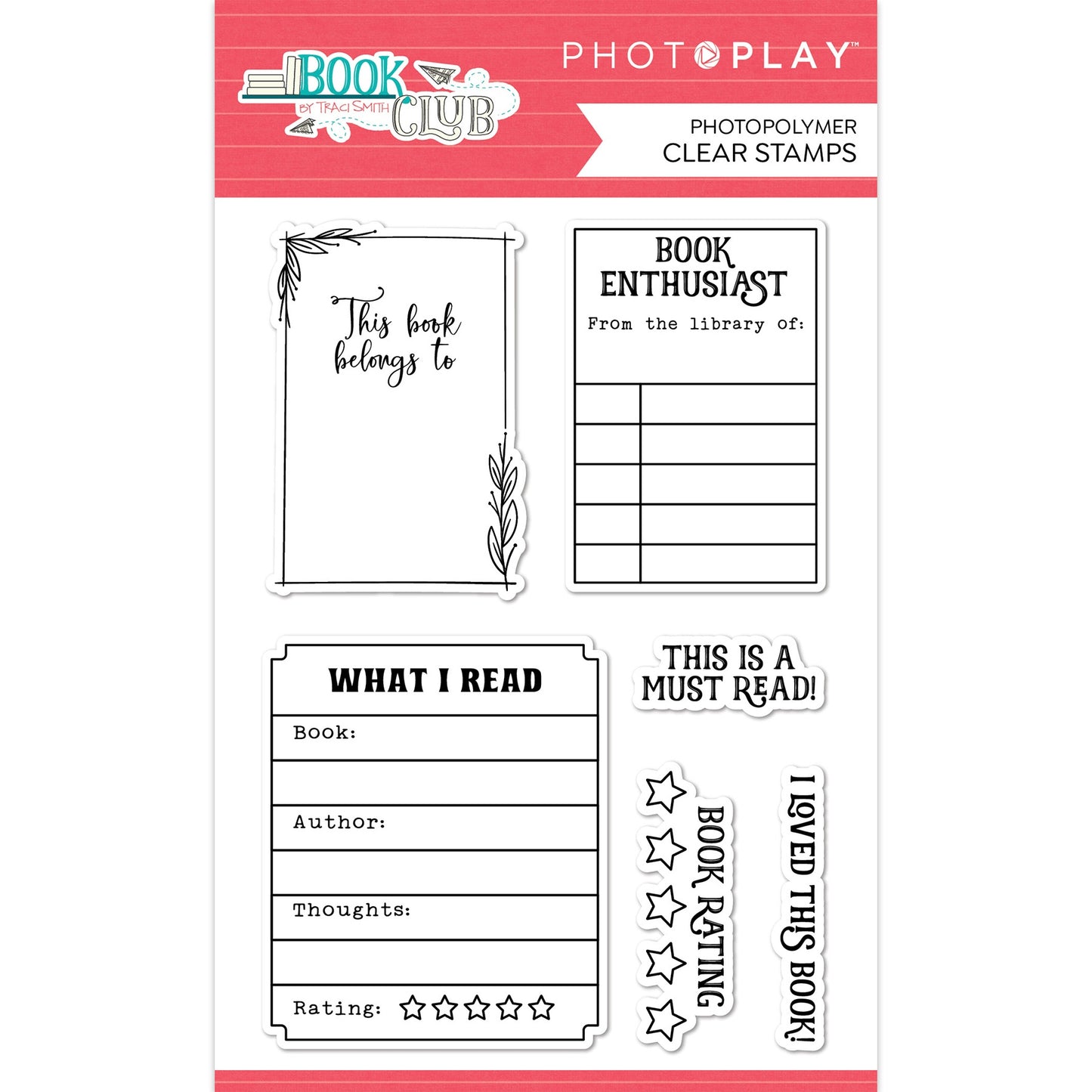 Photoplay Book Club Photopolymer Clear Stamps