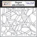 Monster Mash Stencil - Creepy Crawly Web