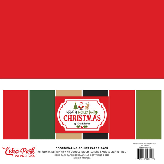 Echo Park Have A Holly Jolly Christmas Solids Collection Kit