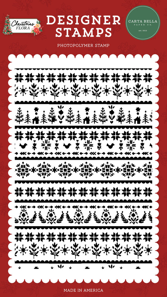 Carta Bella Christmas Flora Stamp-Christmas Sweater