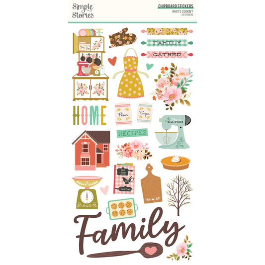 Simple Stories What's Cookin'? -Chipboard Stickers