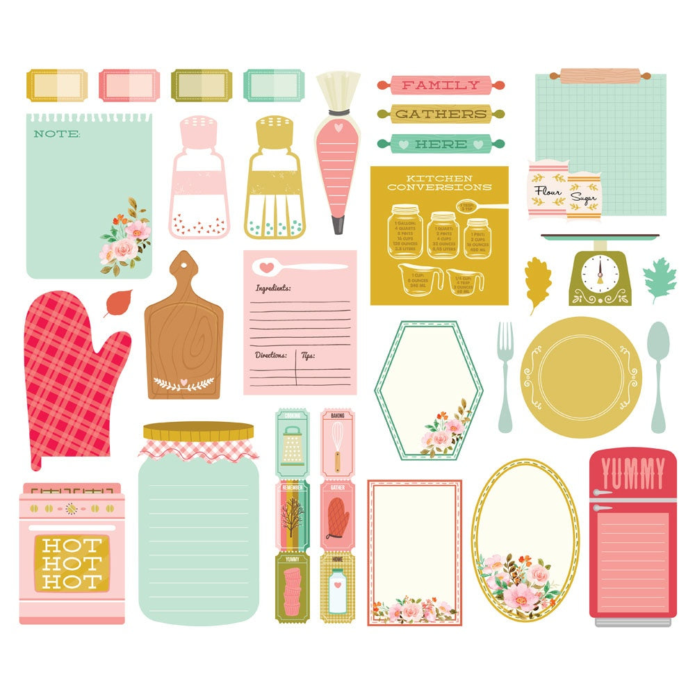 Simple Stories What's Cookin'? -Bits & Pieces Die-Cuts Journal