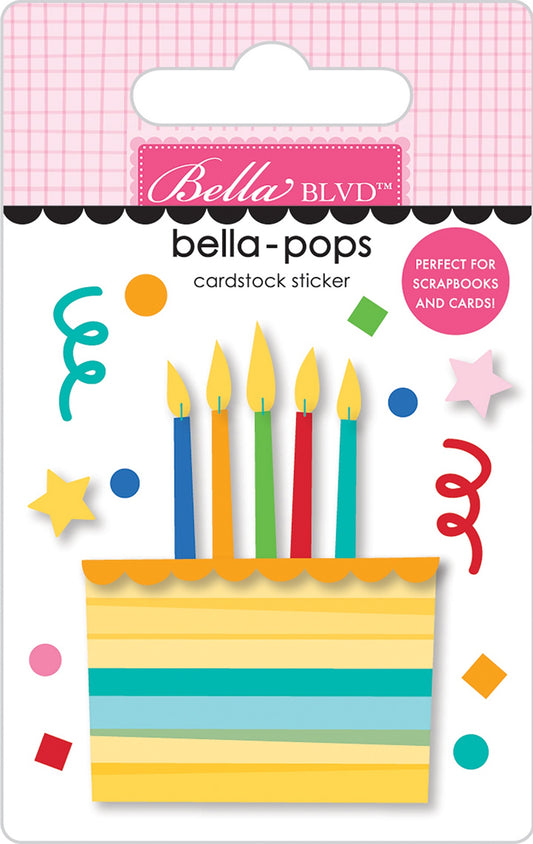 Bella Blvd Birthday Bash Bella-Pops 3D Stickers-Eat Cake